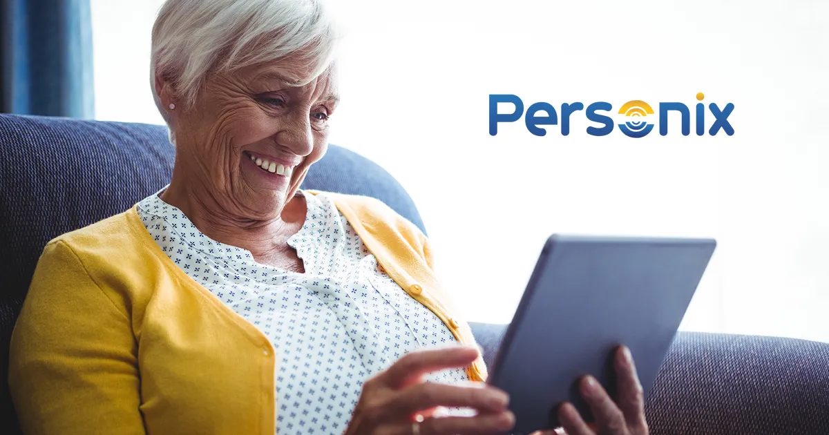 Patient using the Personix app